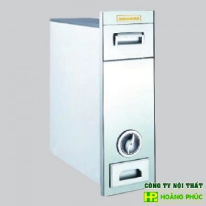 Thùng gạo mặt gương C300 trắng/đen - Phụ kiện tủ bếp Eurogold